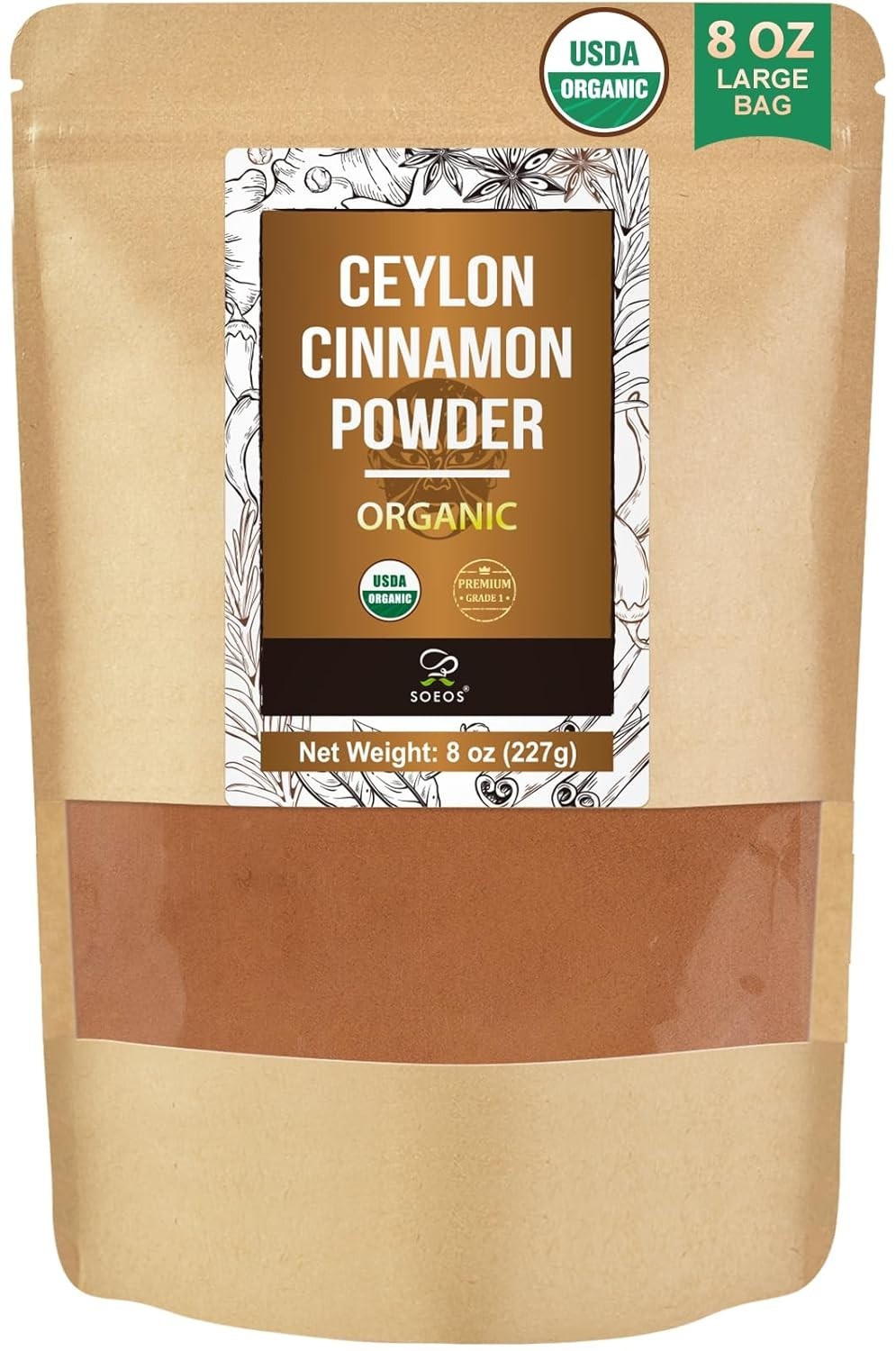 Organic Ceylon Cinnamon Powder 1lb Pure Ground Gluten Free