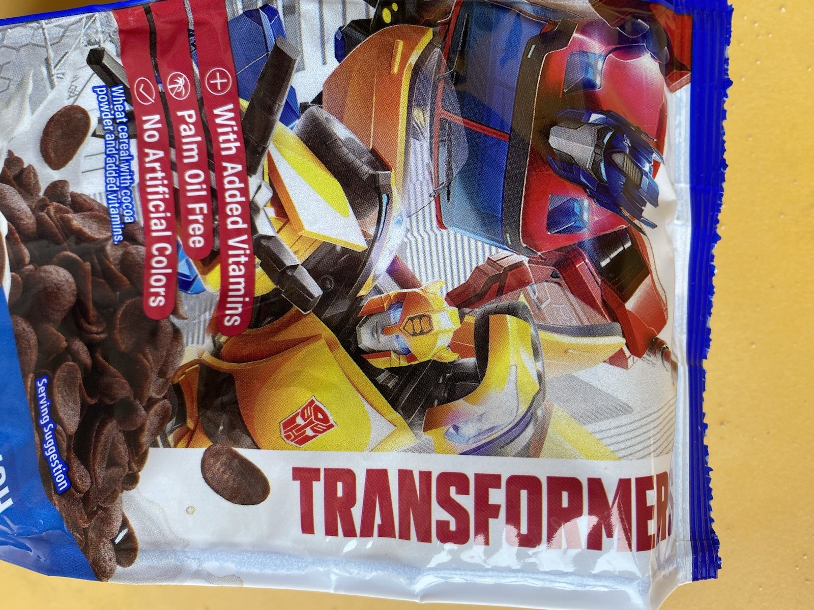 Transformers Chocolate Crunch Cereal 3.5 Oz Hasbro – Package