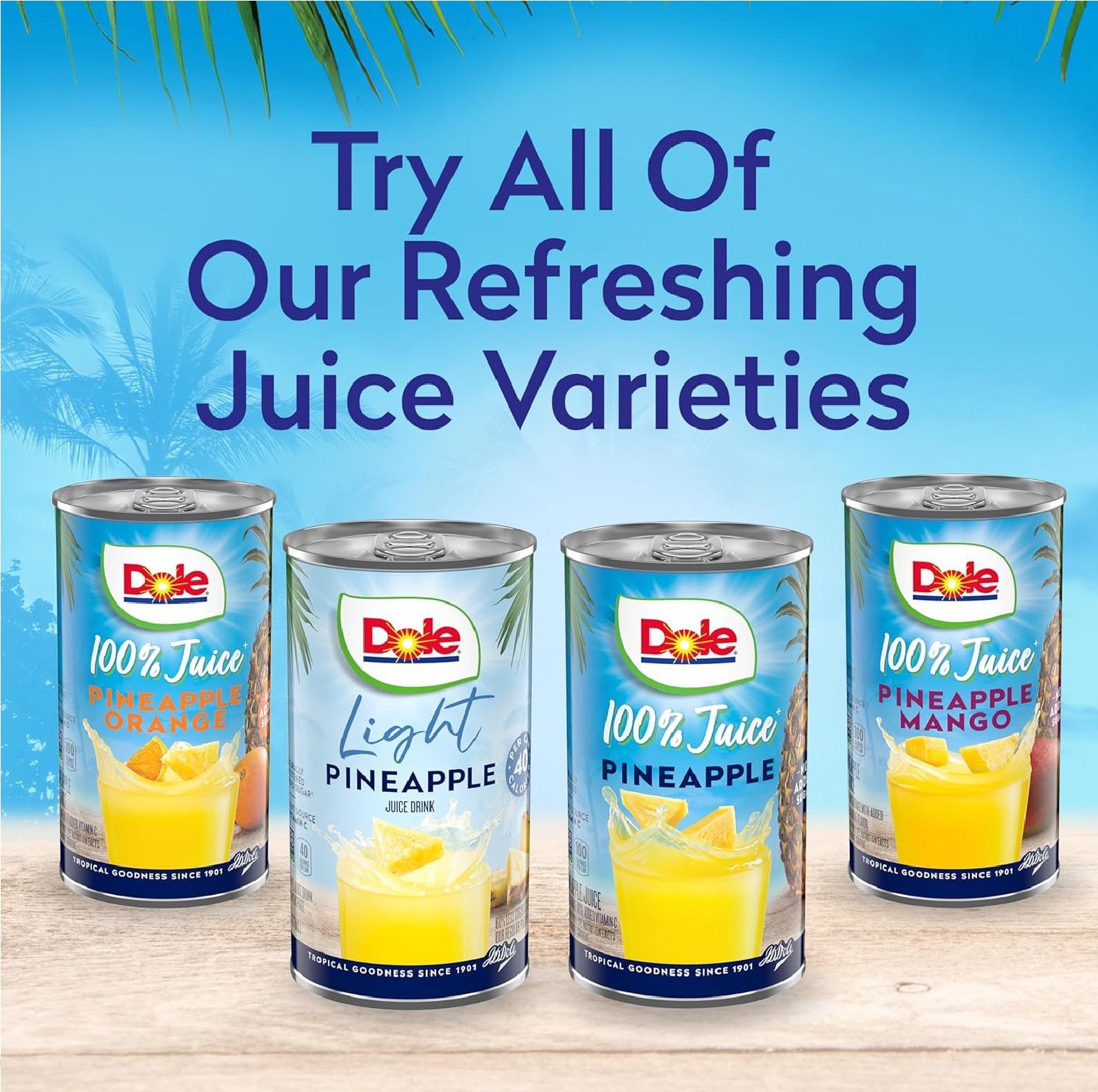 Dole 100% Pineapple Juice, No Added Sugar, Excellent Source of Vitamin C, 100% F