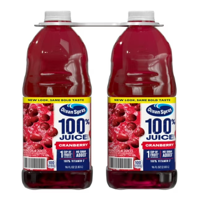 Ocean Spray Cranberry Juice 96 fl oz Bottles Pack of 2 Refreshing Fruit Juice Dr