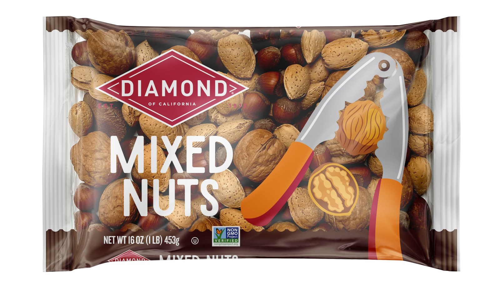 Diamond of California InShell Mixed Nuts, NonGMO, 16.0 oz. Bag