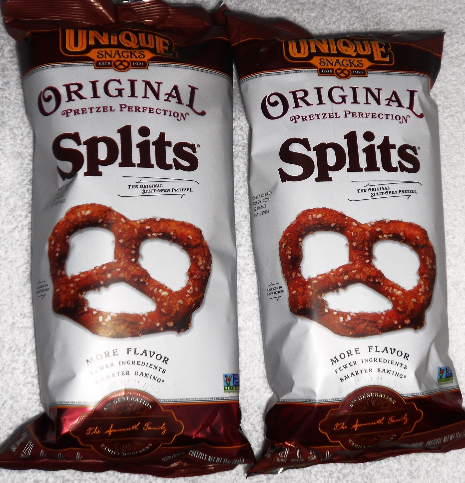 Unique Original Hard Pretzel Kosher Vegan Non GMO Cholesterol Lactose Free