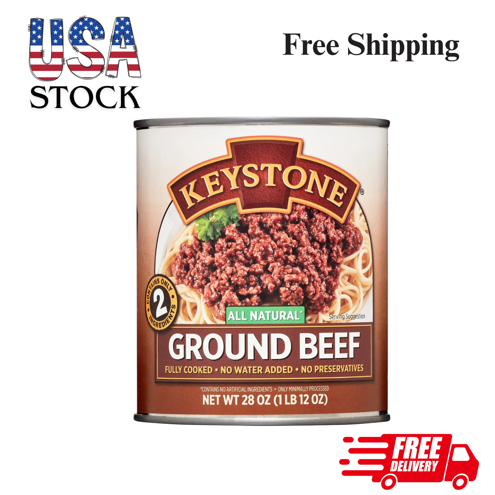 Keystone All natural Ground Beef 28 oz Can, Free Shipping******