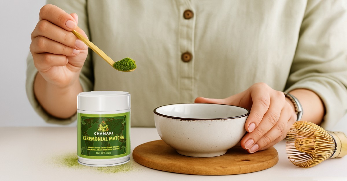 Chamaki Ceremonial Matcha Powder-First Harvest Japanese Style Organic 30g