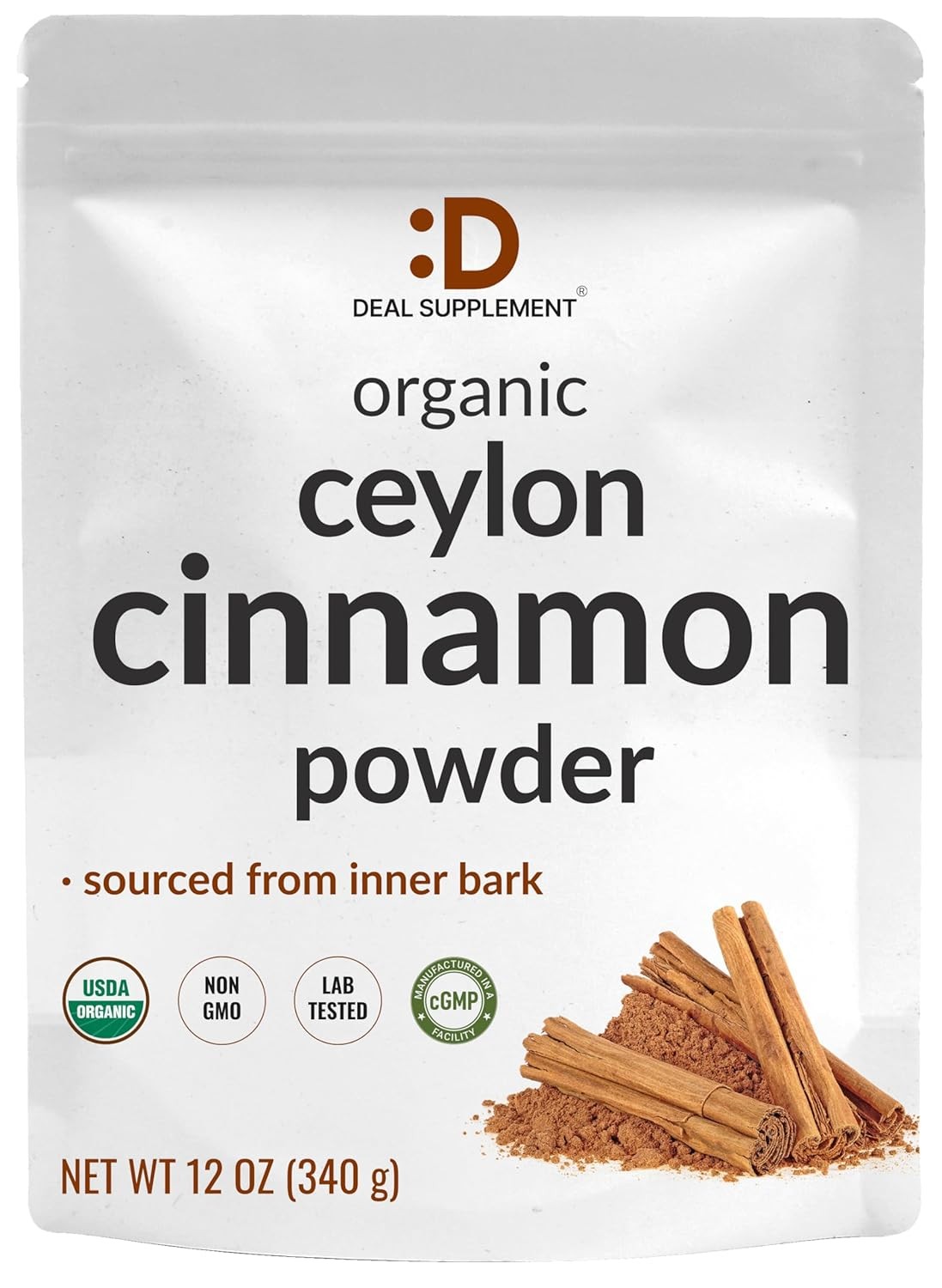 Organic Ceylon Cinnamon Powder Sri Lanka Source Fine 12 oz Bulk