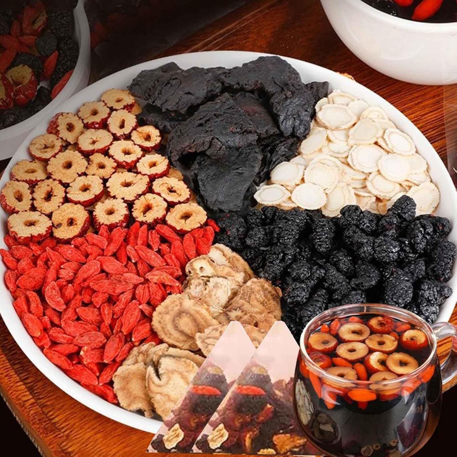 30pcs Ginseng six treasure tea , Kidney tea ,liver tea , red date kidney health