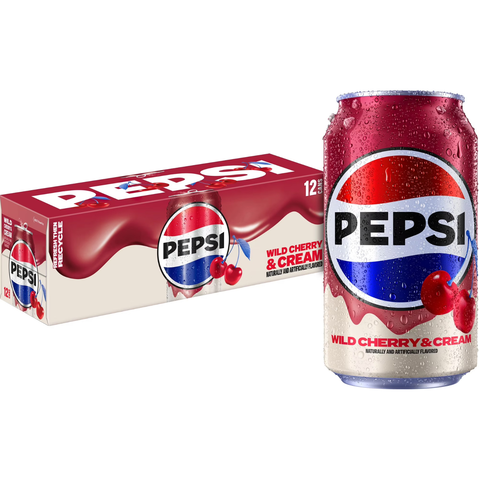 Pepsi Soda Wild Cherry And Cream (12 fl oz 12 Count Cans)@@