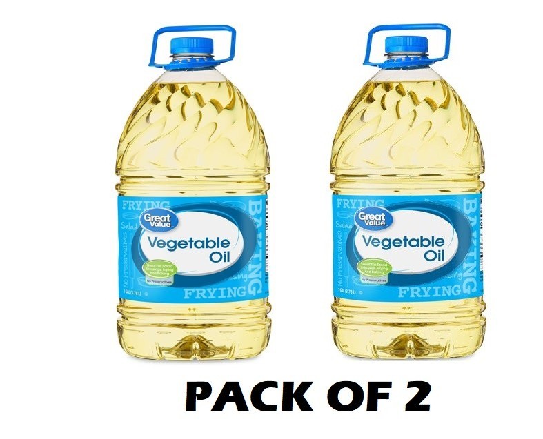 (2 pack )Great Value Vegetable Oil, 1 Gallon choice for all of your cooking New