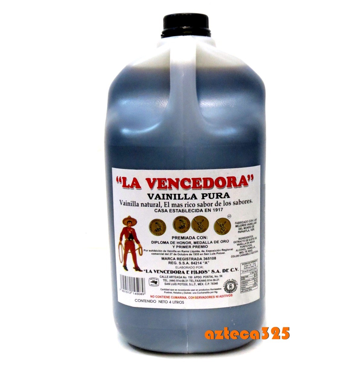 La Vencedora 1 Gallon Mexican Vanilla Vainilla Pura Extract From Mexico
