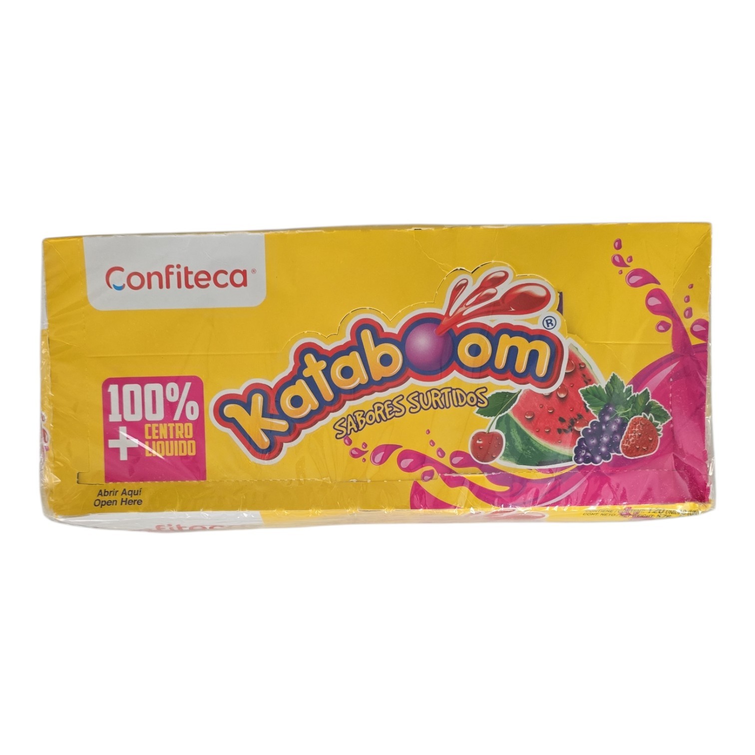 Kataboom Confiteca Ecuador Liquid Center Gum Strawberry Grape Watermelon Cherry