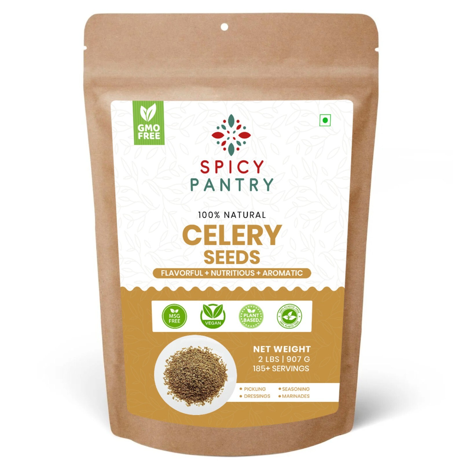 Whole Celery Seeds – Apium graveolens – 2 LBS All-Natural Spice for Cooking