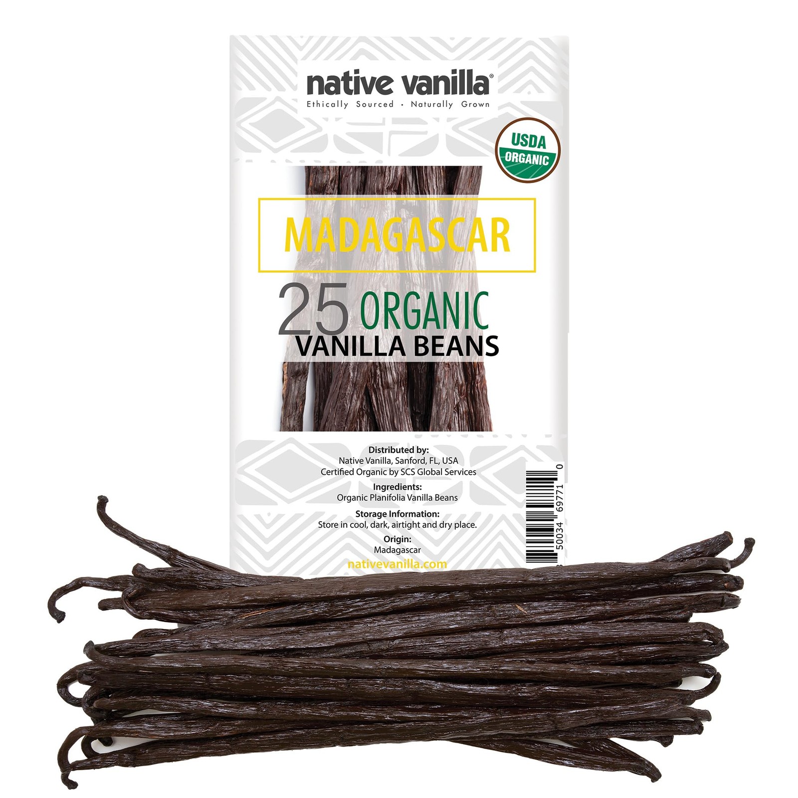 25 Organic Madagascar Vanilla Beans – Gourmet Grade A Premium Vanilla Pods – …