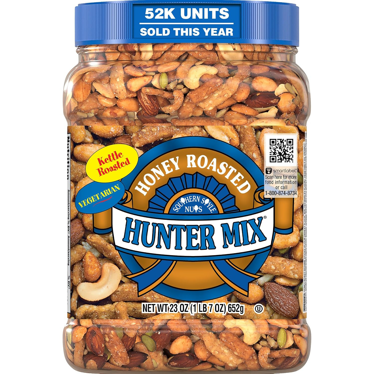 Honey Roasted Hunter Bulk Trail Mix, 23 Oz (Pack of 1), Honey Roasted Sesame Sti