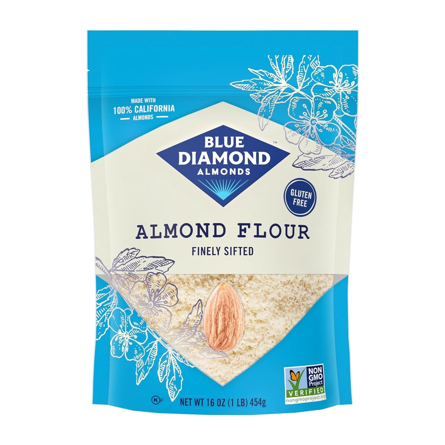 Almond Flour 1 lb, Gluten‑Free Blanched Finely Sifted, Baking & Cooking Flour