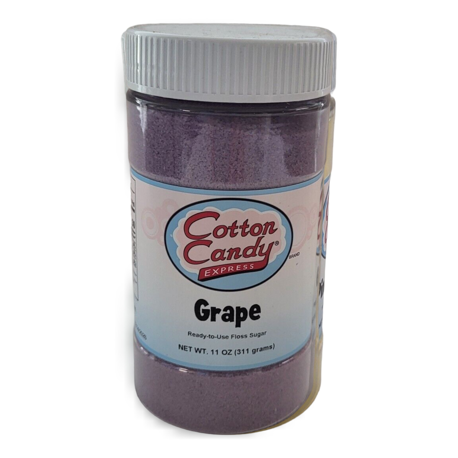 Cotton Candy Express GRAPE Floss Sugar Ready to Use 11oz Jar, 20-30 Servings