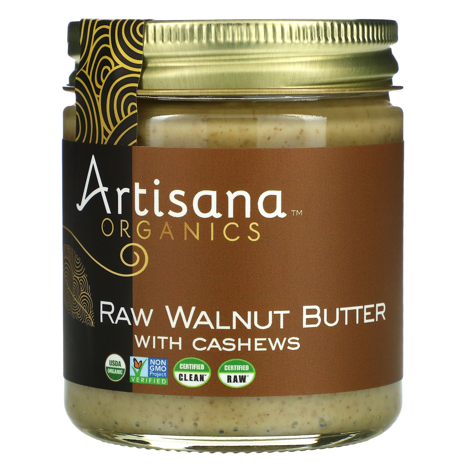 Artisana Organics Raw Walnut Butter 8 oz 227g Gluten-Free, Kosher, Non-GMO,