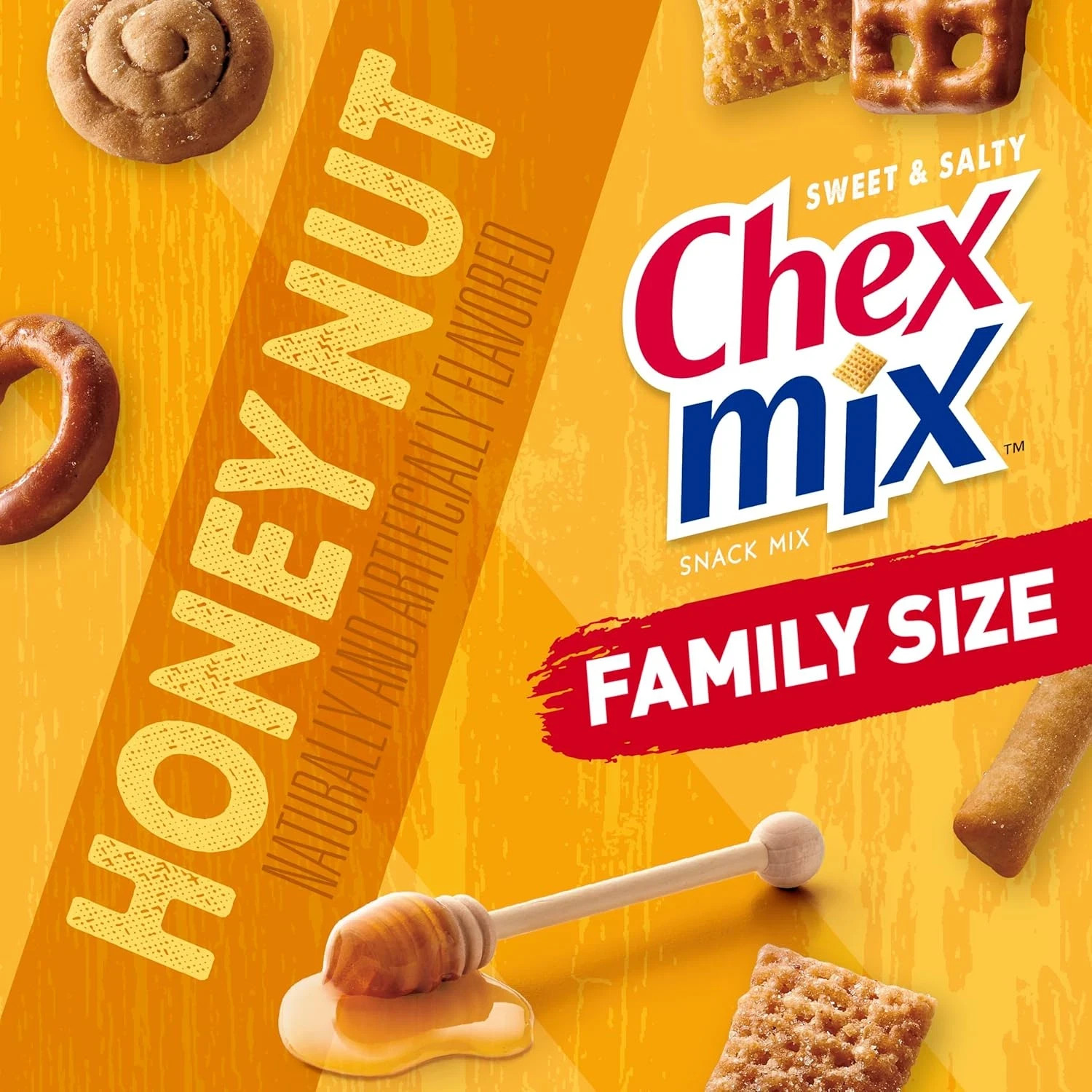 Chex Mix Sweet and Salty Honey Nut Snack Mix, Family Size, 13.5 oz