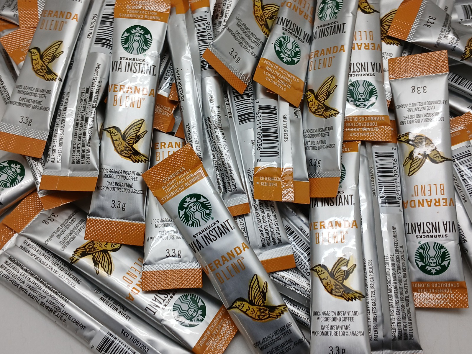Starbucks VIA Instant Coffee Blonde Roast | Veranda Blend 50 Packets Bulk