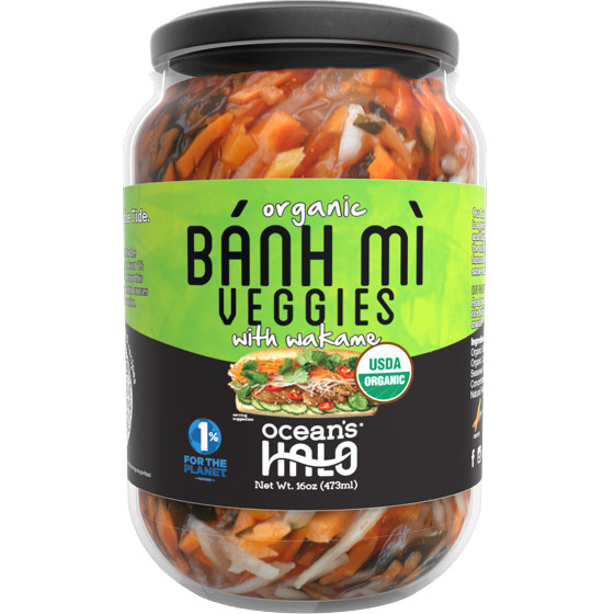 Ocean’s Halo Organic Banh Mi Veggies, Crunchy Pickled Shredded Mixed Vegetables,