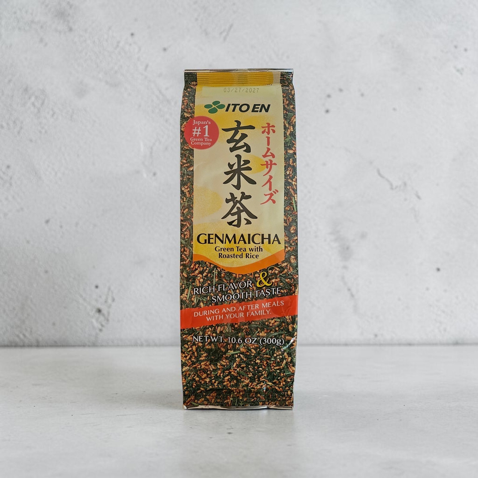 ITO EN Japanese Genmaicha Green Tea with Roasted Rice 10.6 oz 300g – Pack of One