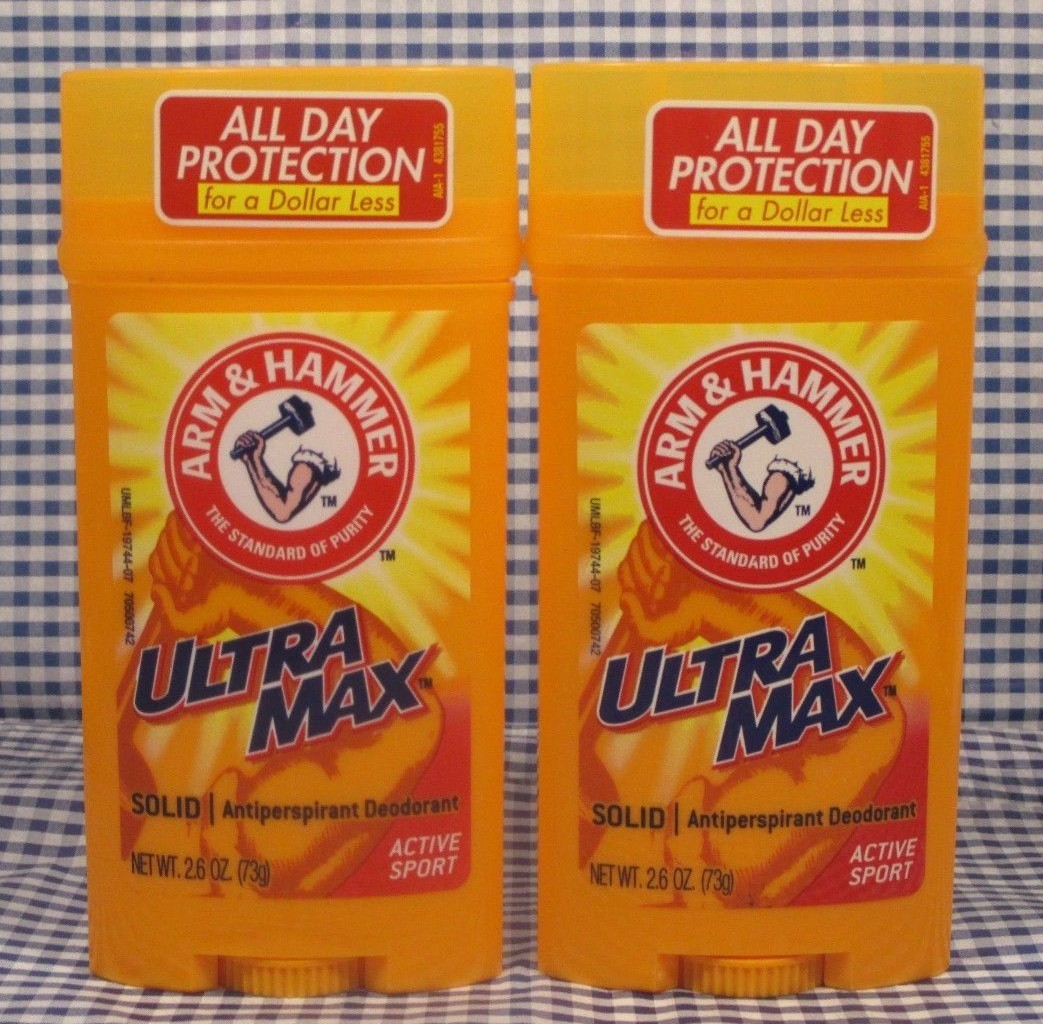 2 Arm & Hammer Ultra Max ACTIVE SPORT Solid Antiperspirant Deodorant