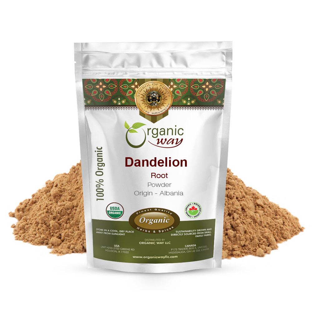 Organic Way Dandelion Root Powder – Herbal Tea| Organic, Kosher & USDA Certified
