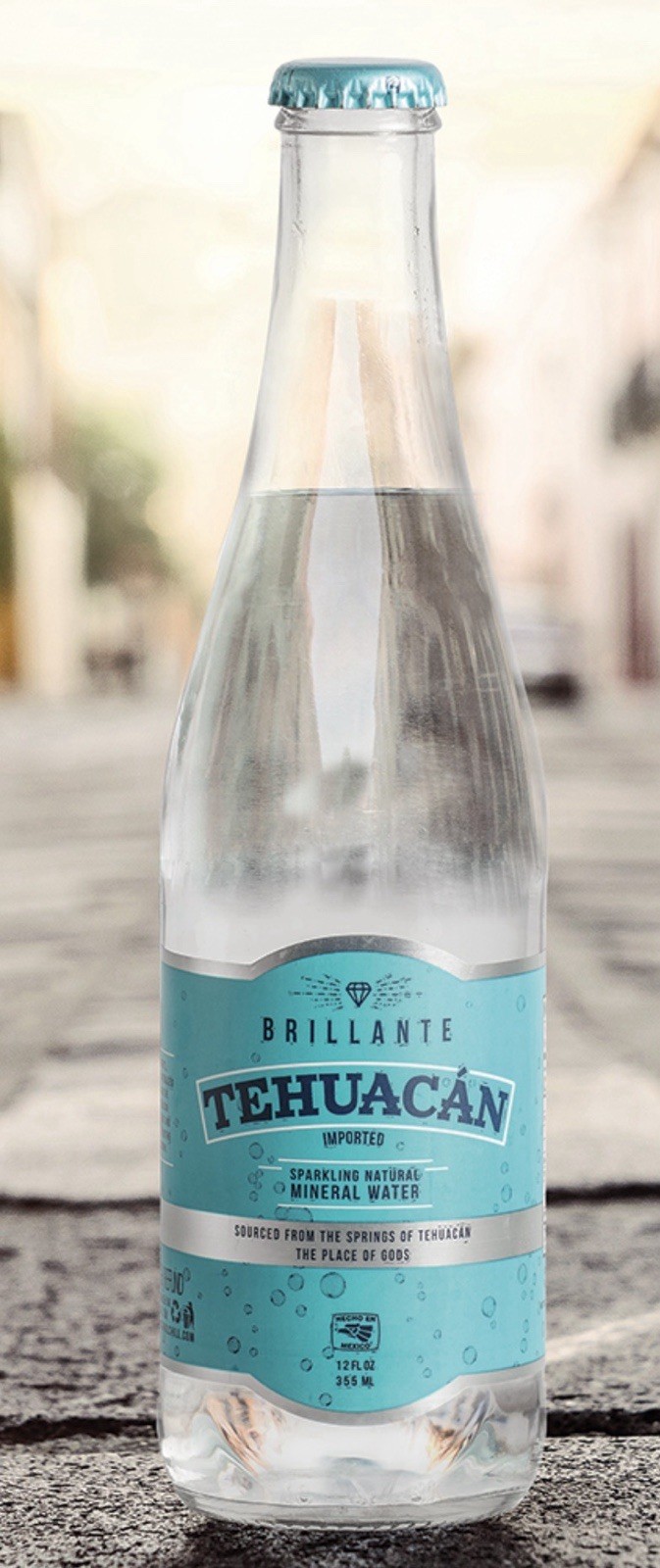 12 PACK! Tehuacán Brillante Mineral Water,12 oz Glass Bottles,FREE SHIPPING
