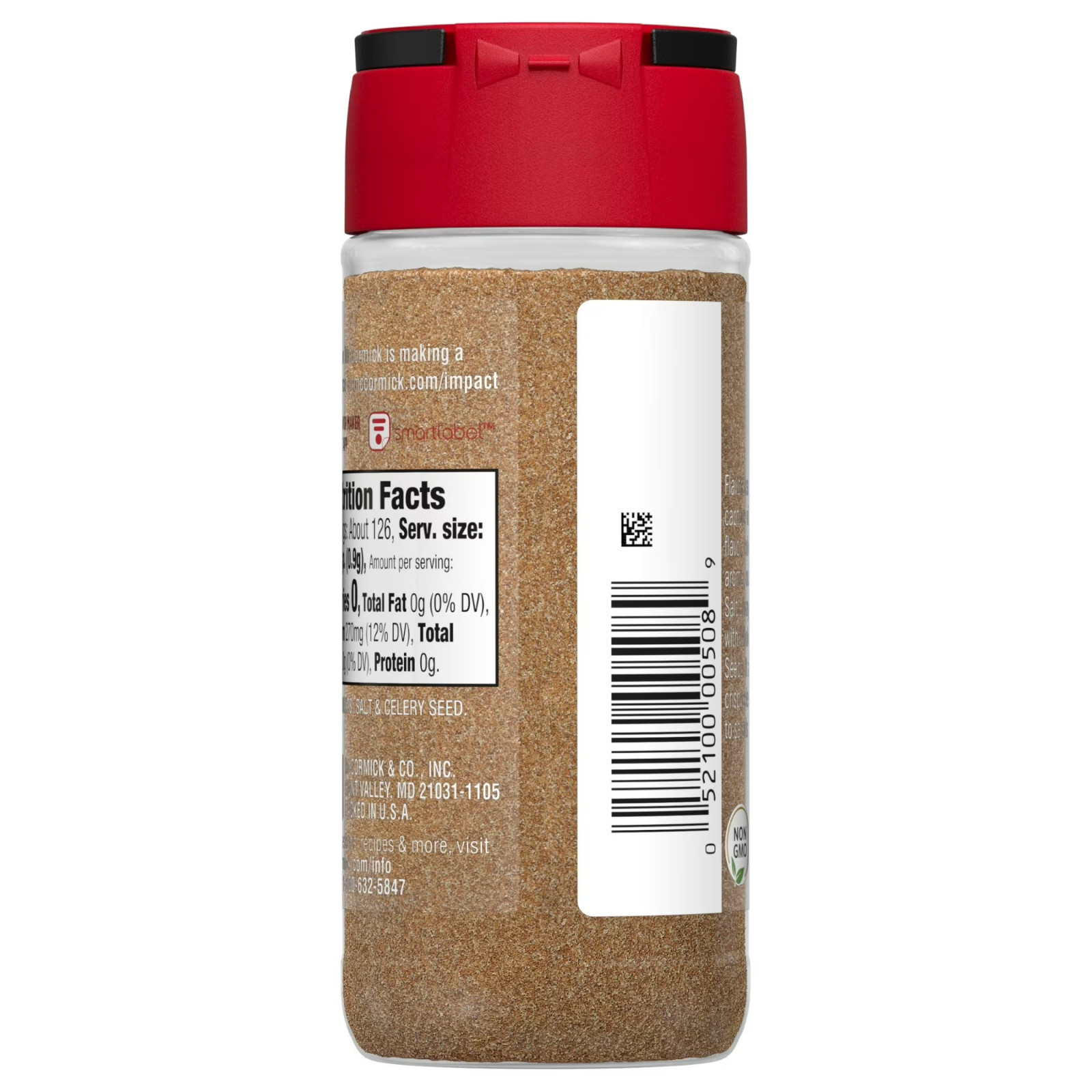 McCormick Kosher Celery Salt, 4.0 oz Bottle