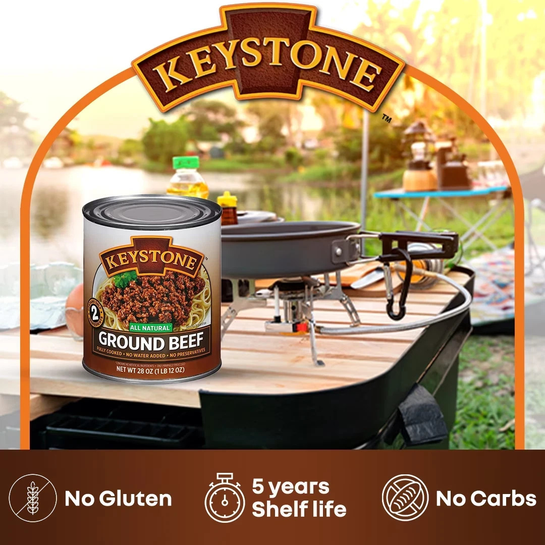Free Shipping Keystone All Natural Ground Beef, 28 oz Can 3 cans