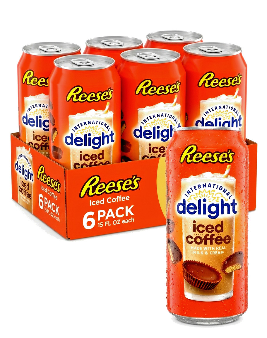 International Delight Iced Coffee REESE’S®, 15 fl oz Cans, 6 Pack ☕🍫