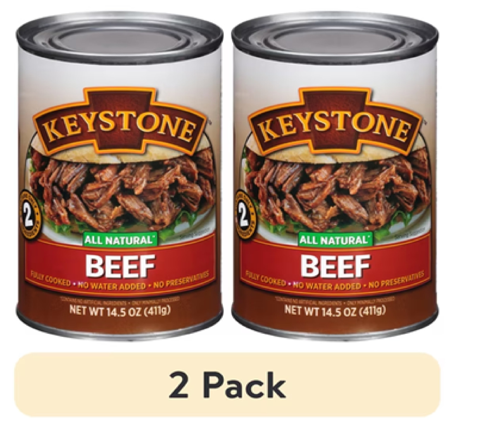Free Shipping Keystone All Natural Ground Beef, 28 oz Can 2 cans