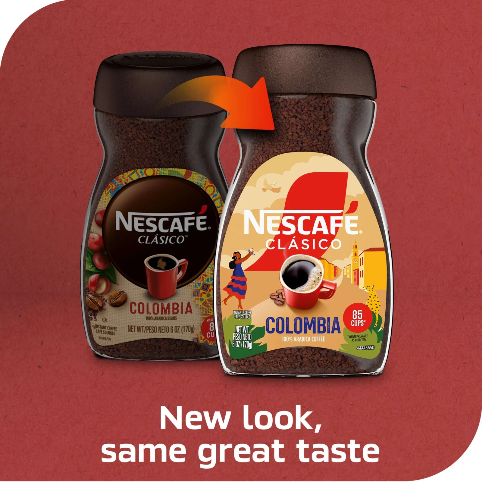 Nescafe Clasico Colombia Medium Roast Instant Coffee, 6 oz