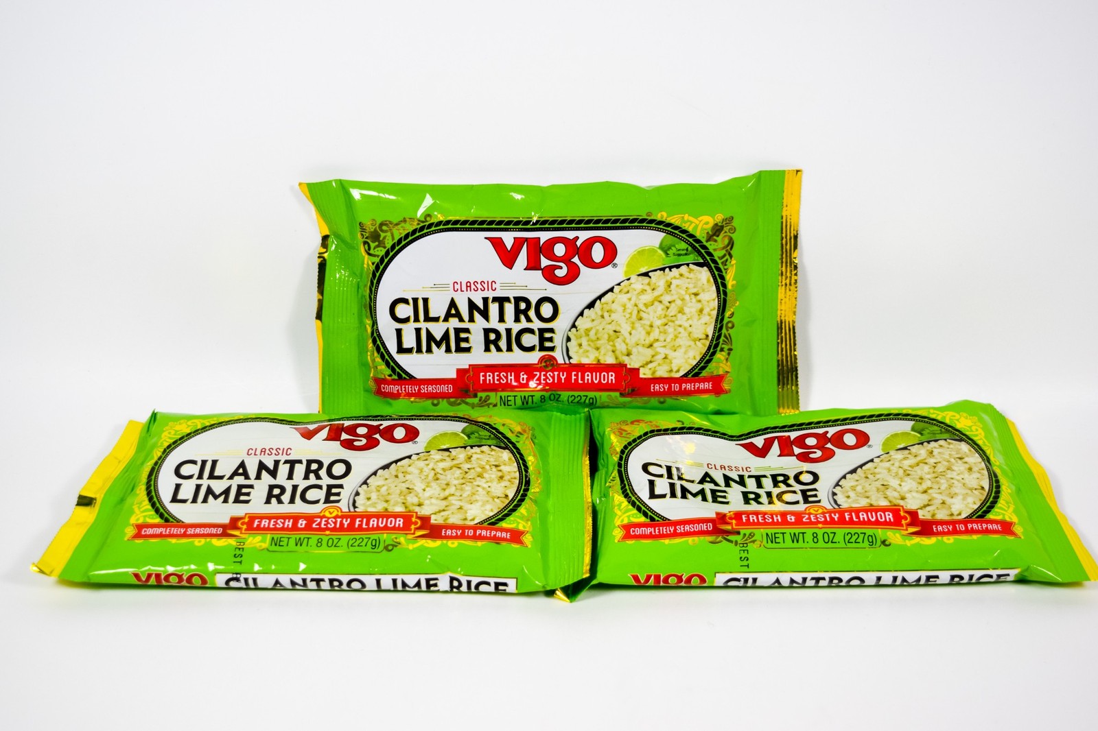 3 Vigo Classic CILANTRO LIME RICE Fresh & Zesty Flavor 8oz bag 07/31/2026