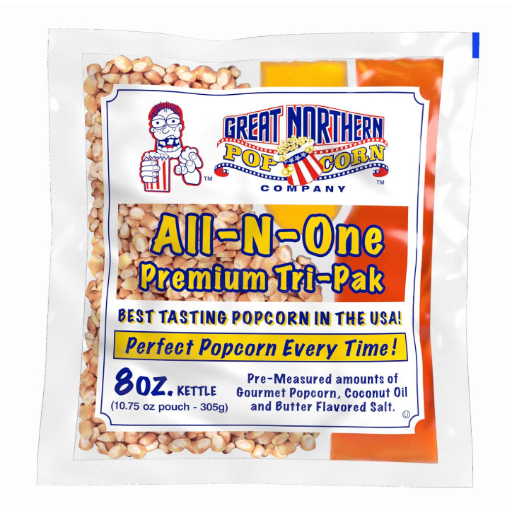 Great Northern Popcorn 1 Case Popcorn Portion Packs Kit Cinema 8 Ounce (Pac.