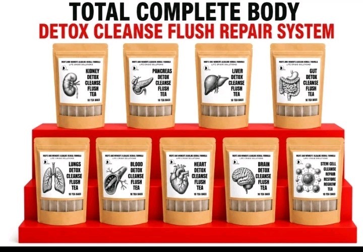 TOTAL COMPLETE BODY CLEANSE DETOX FLUSH RESTORE TEA SYSTEM 100% NATURAL HANDMADE