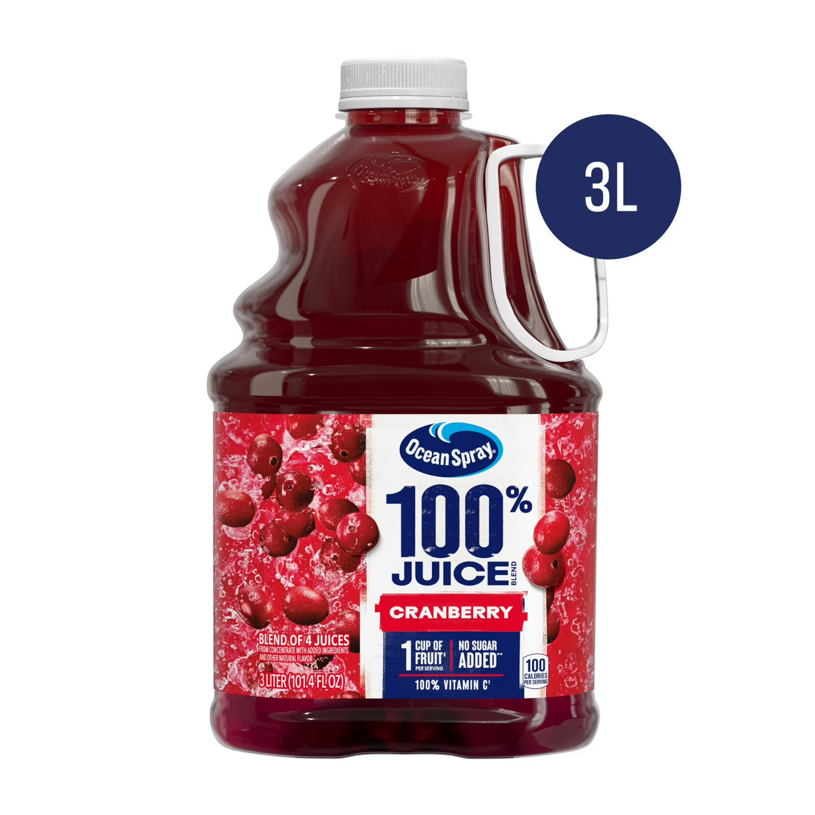 Ocean Spray 100% Juice Cranberry Juice Blend – 101.4 fl oz Bottle