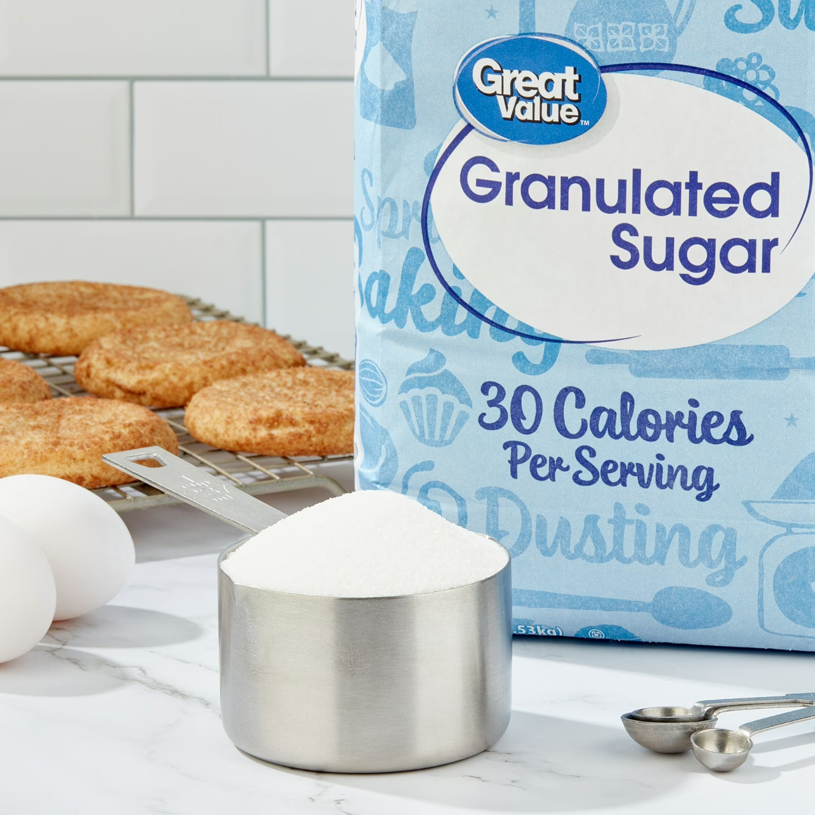 Great Value Granulated Sugar 10 lb – 2 Pack Pure White Baking Bulk Supply
