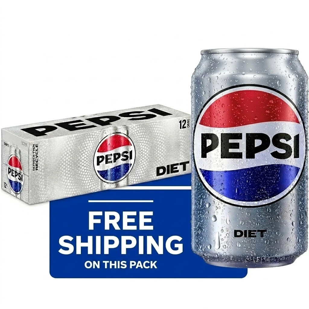 Diet Pepsi Cola Soda Pop 12 fl oz 12 Pack Cans