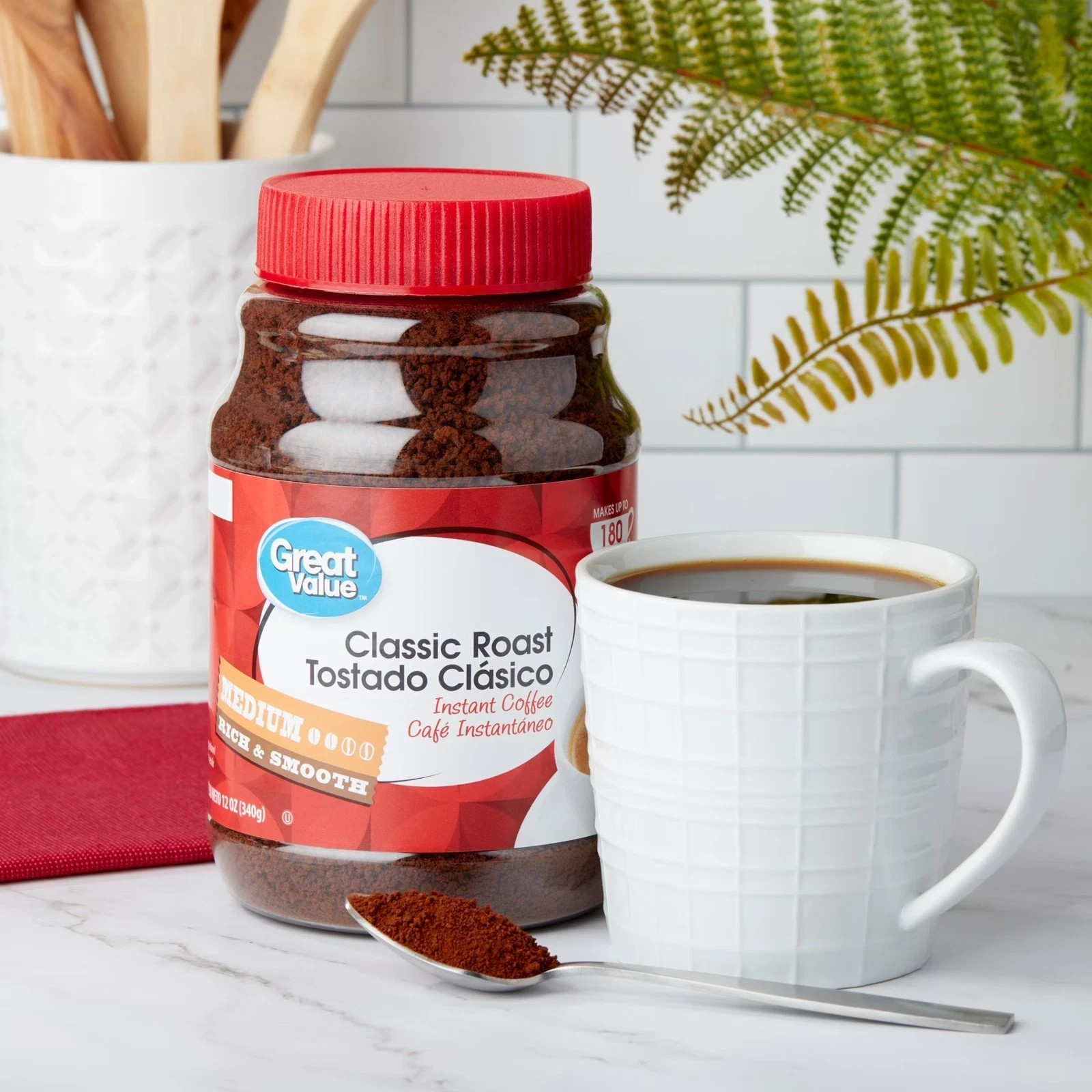 Great Value Classic Medium Roast Instant Coffee 12 oz