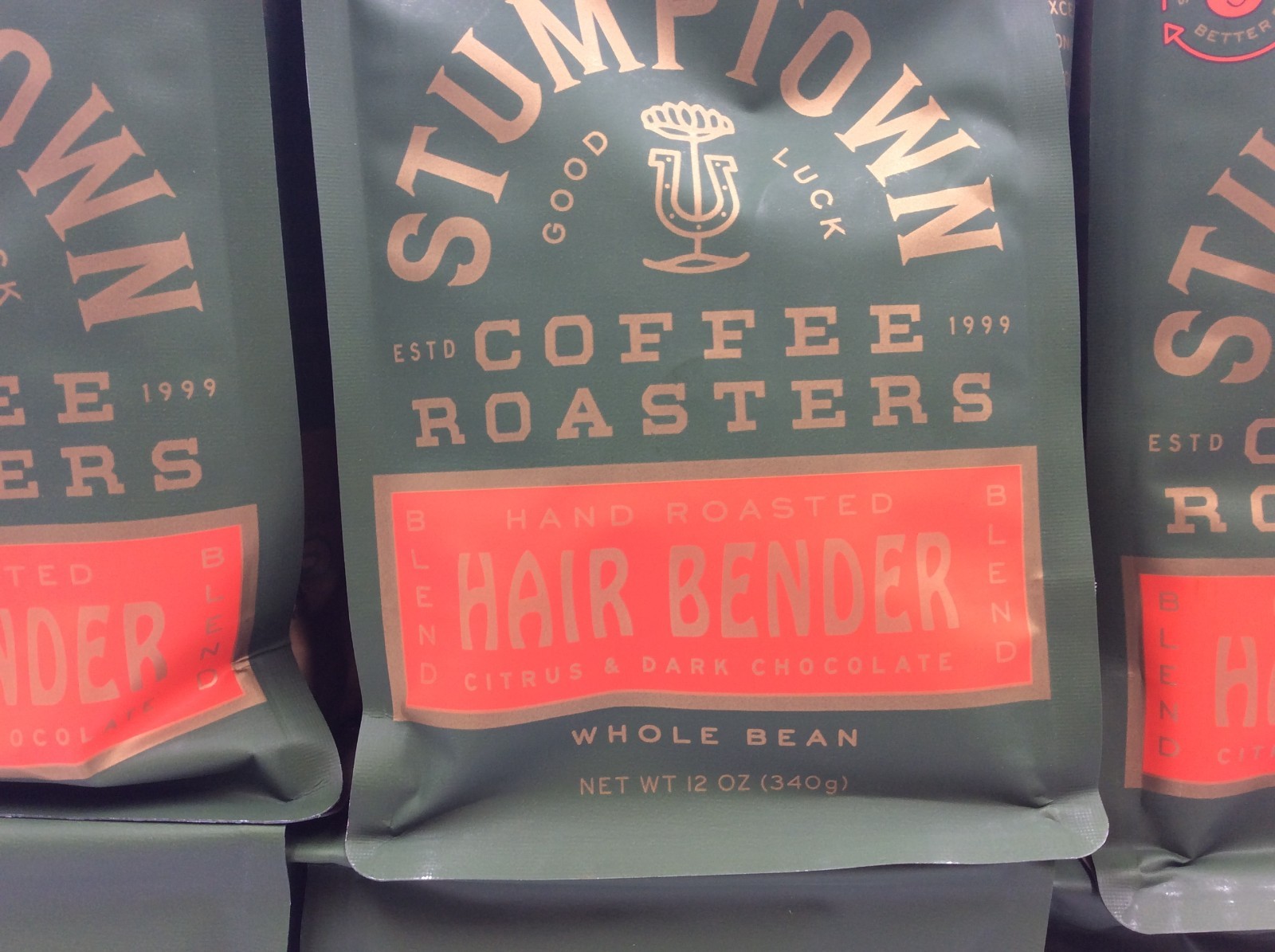 Stumptown Hair Bender Whole Bean Coffee, Citrus and Dark Chocolate, 03/2027