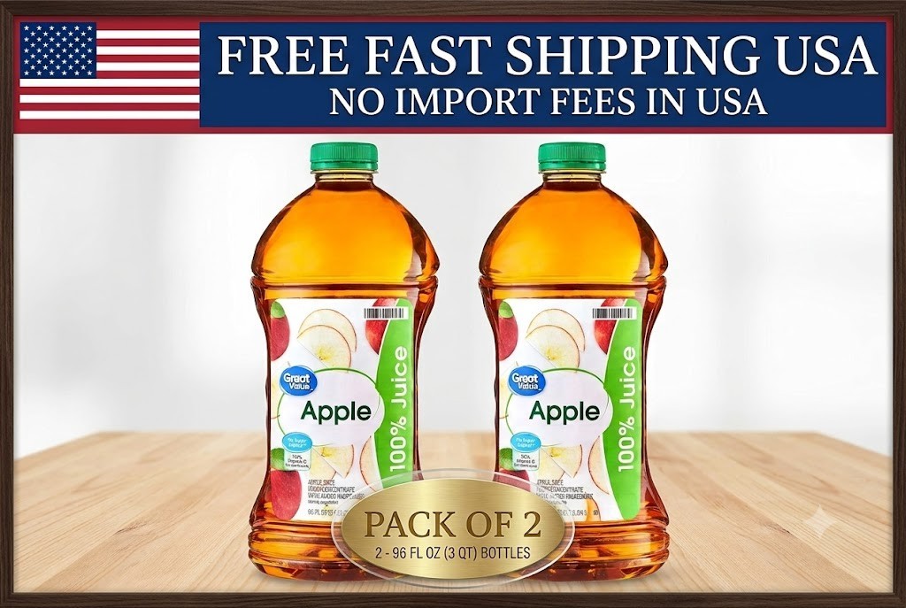 (2 pack) Great Value 100% Apple Juice, 96 fl oz