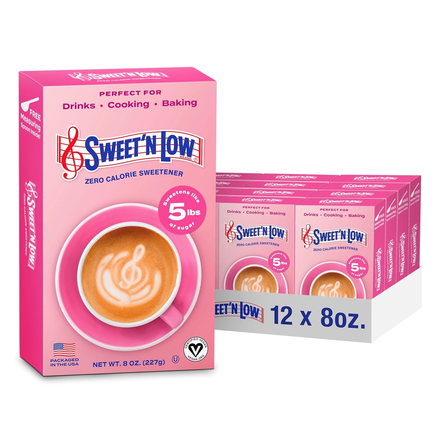 Zero Calorie Bulk Sweetener 8 oz 12 Pack Sugar Substitute for Baking Coffee Tea