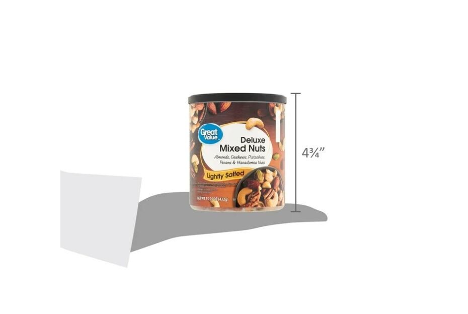 Great Value Lightly Salted, Deluxe Mixed Nuts, 15.25 oz New