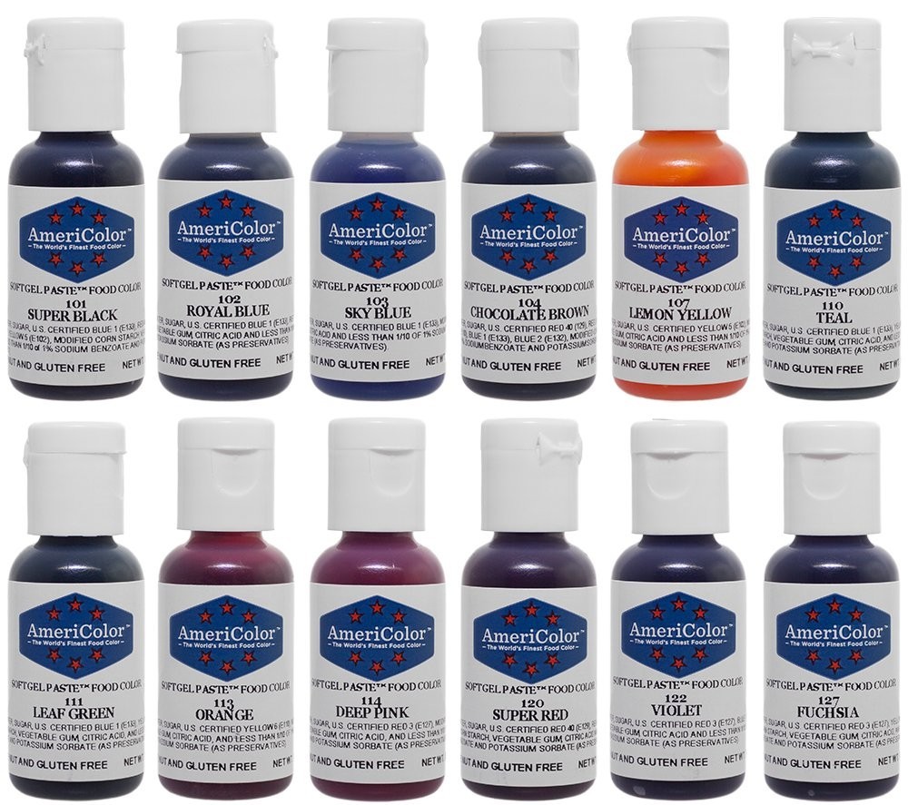 Soft Gel Paste Food Coloring Kit – 12 Colors