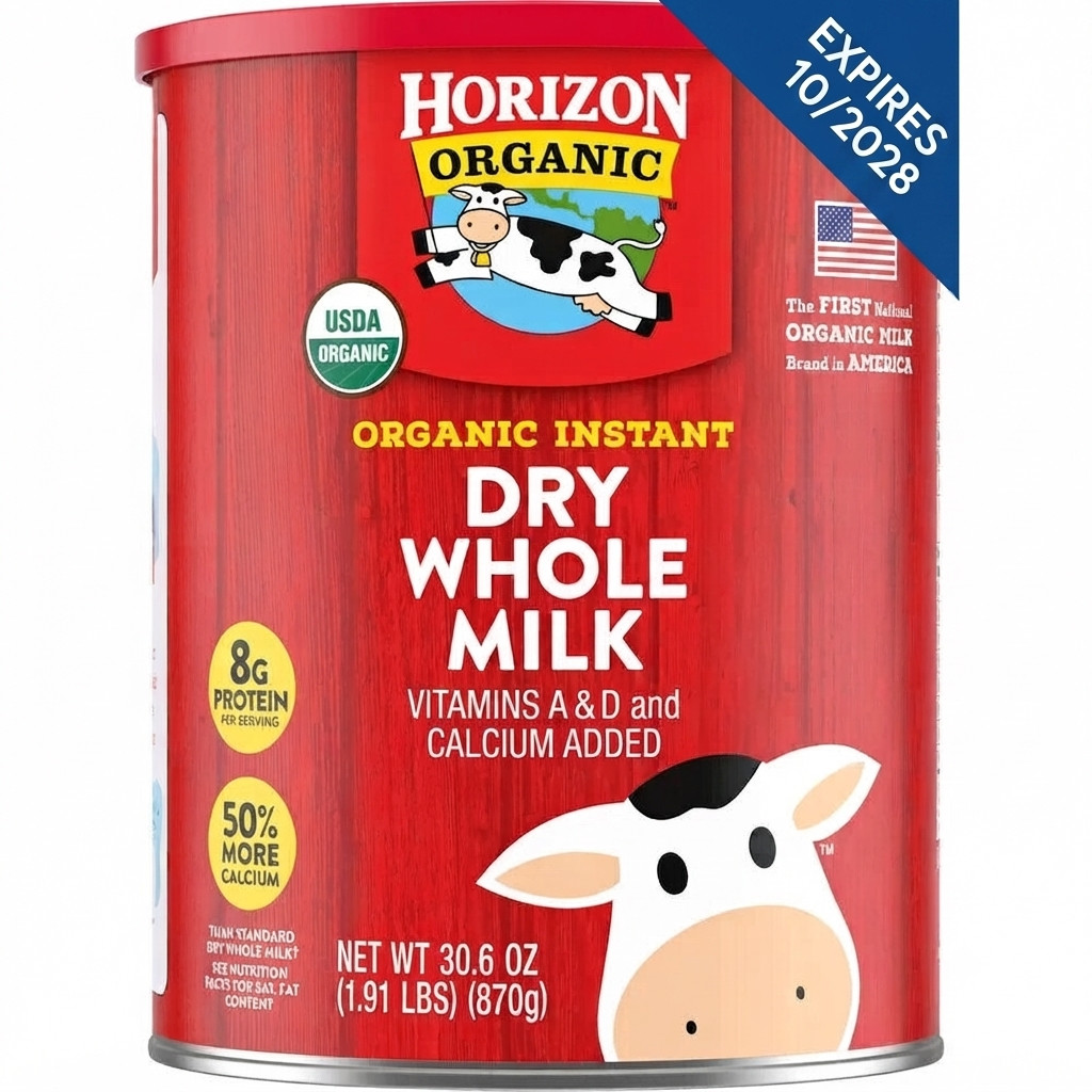 Horizon Powder Organic Instant Dry Whole Milk 30.6 oz 10/2028