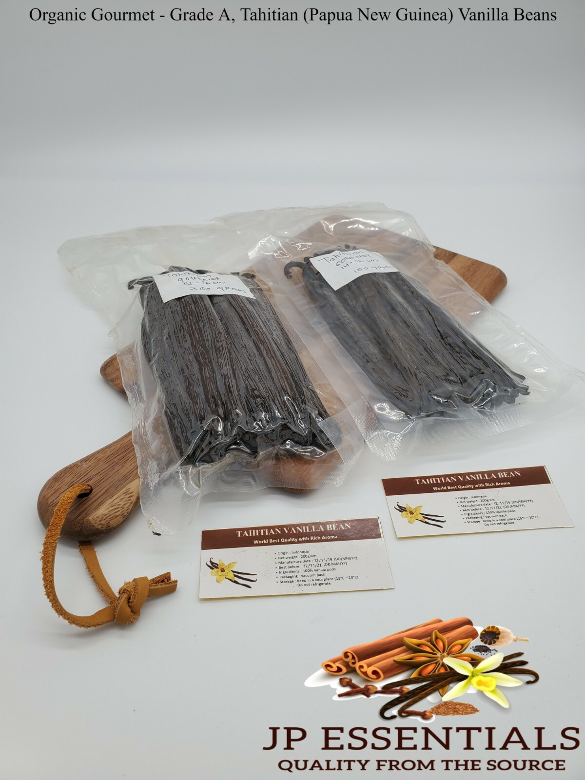 100% Natural – Grade A Gourmet Tahitian From PNG Vanilla Bean, CHOOSE Qty