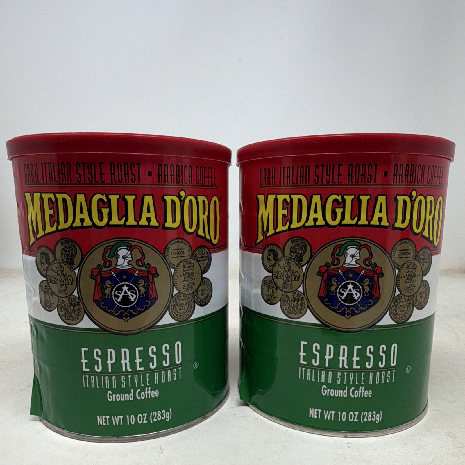 Medaglia D’Oro Espresso Italian Style Dark Roast Ground Coffee 2×10 oz, Jun 2027
