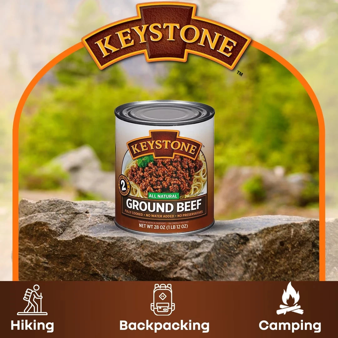 Free Shipping Keystone All Natural Ground Beef, 28 oz Can 3 cans