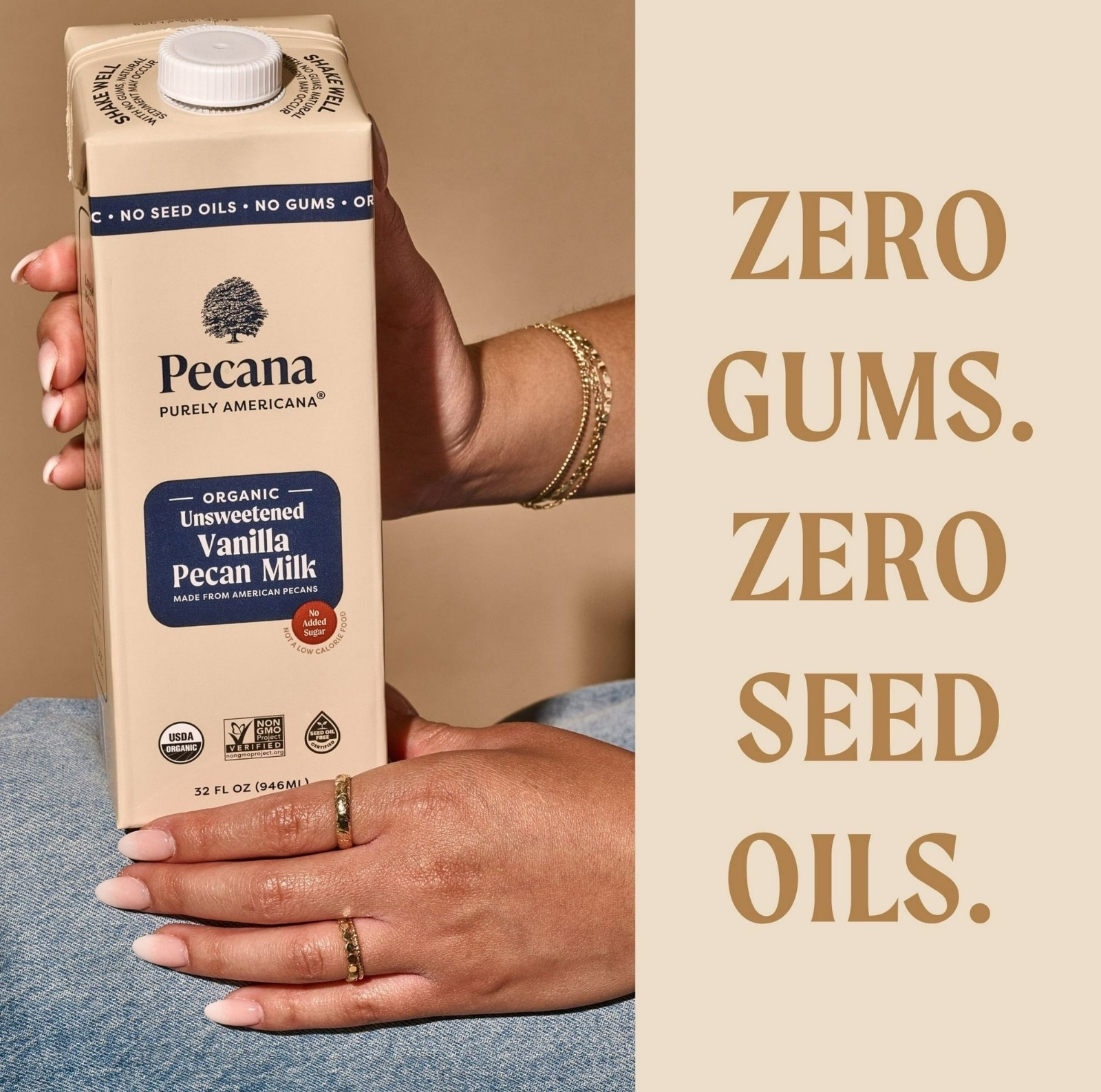 Unsweetened Vanilla Pecan Milk by Pecana – 32 fl oz