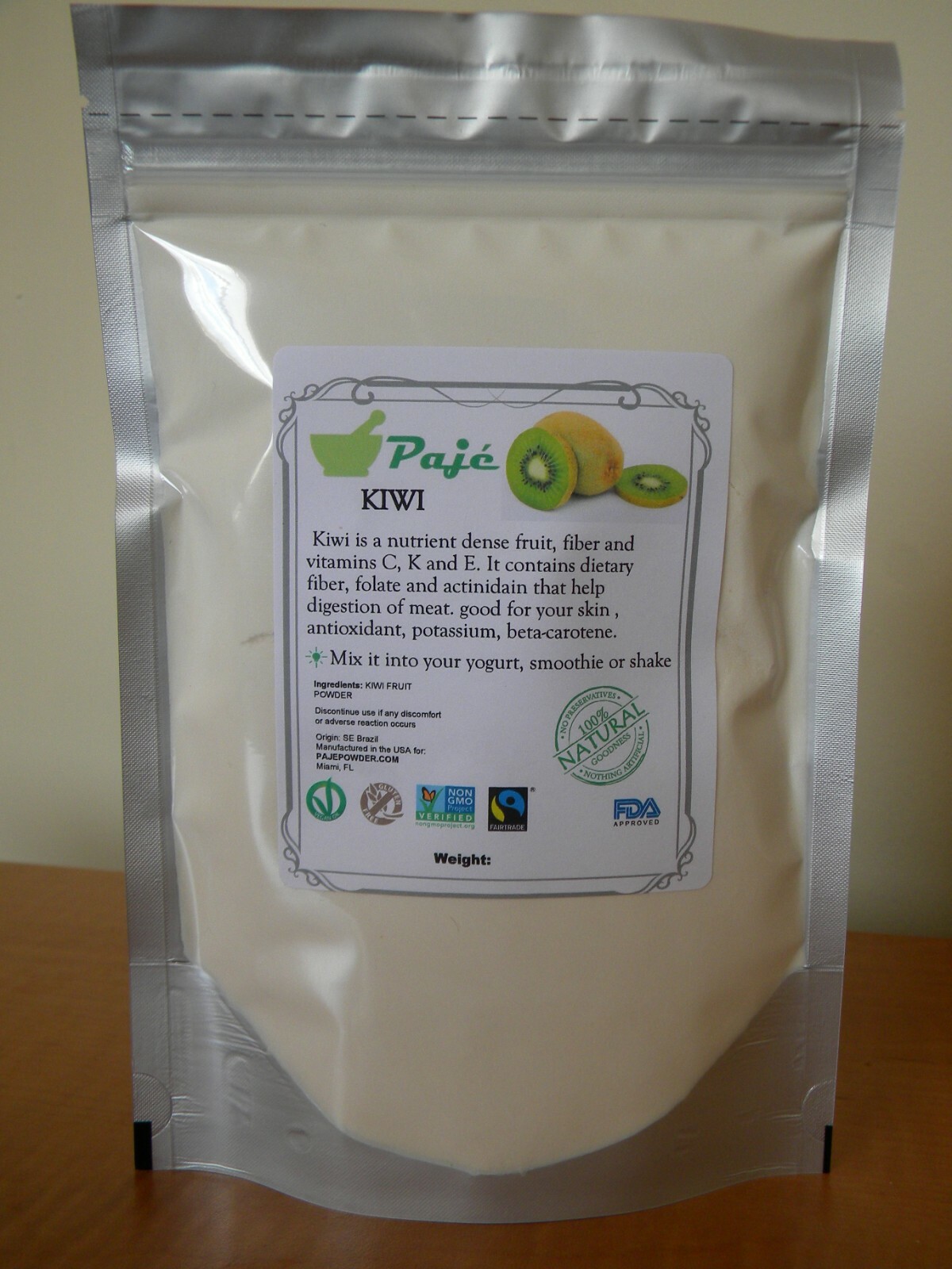 KIWI powder 8oz 16oz 1lb 32oz 2lb 4lb, VIT C ANTIOX help digestion of meat PAJE